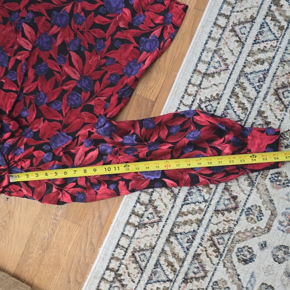 WORTHINGTON WOMEN'S PETITE SIZE RED & PURPLE FLORAL BLOUSE SIZE PXL - Picture 14 of 16